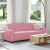 Sofa 3-osobowa, różowa, 180 cm, obita aksamitem