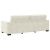 Sofa 3-osobowa, kremowy, 180 cm, tapicerowana aksamitem