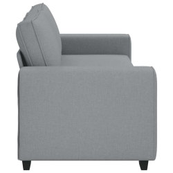 Sofa 3-osobowa, jasnoszara, 180 cm, tapicerowana tkaniną
