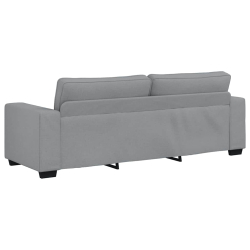 Sofa 3-osobowa, jasnoszara, 180 cm, tapicerowana tkaniną