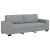 Sofa 3-osobowa, jasnoszara, 180 cm, tapicerowana tkaniną