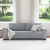 Sofa 3-osobowa, jasnoszara, 180 cm, tapicerowana tkaniną