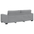 Sofa 3-osobowa, jasnoszara, 180 cm, tapicerowana tkaniną