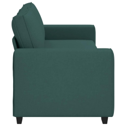 Sofa 3-osobowa, ciemnozielona, 180 cm, tkaniną