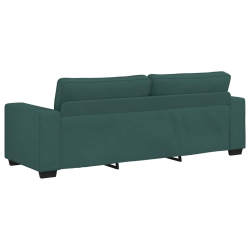 Sofa 3-osobowa, ciemnozielona, 180 cm, tkaniną
