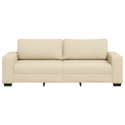 Sofa 3-osobowa, kremowa, 180 cm, tkaniną