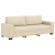 Sofa 3-osobowa, kremowa, 180 cm, tkaniną