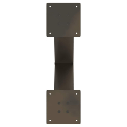 Nogi do stolika kawowego, 2 szt., naturalna stal, 50x(42-43) cm