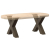 Nogi do stolika kawowego, 2 szt., naturalna stal, 50x(42-43) cm