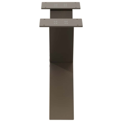 Nogi do stolika kawowego, 2 szt., naturalna stal, 50x(30-31) cm