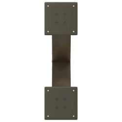 Nogi do stolika kawowego, 2 szt., naturalna stal, 50x(30-31) cm