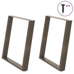 vidXL Nogi do stołu jadalnianego, 2 szt., 80x(72-73) cm, stal