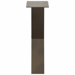 Nogi do stolika kawowego, 2 szt., naturalna stal, 38x(42-43) cm