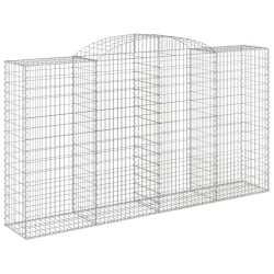 Kosze gabionowe, 25 szt, 300x50x160/180cm, galwanizowane żelazo
