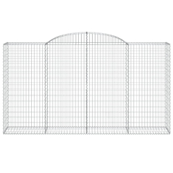 Kosze gabionowe, 25 szt, 300x50x160/180cm, galwanizowane żelazo
