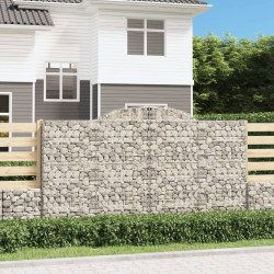 Kosze gabionowe, 25 szt, 300x50x160/180cm, galwanizowane żelazo