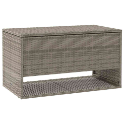 Skrzynka na poduszki ogrodowe Szara 100x55x55,5 cm Polirattan