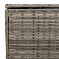 Skrzynka na poduszki ogrodowe Szara 100x55x55,5 cm Polirattan