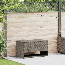 Skrzynka na poduszki ogrodowe Szara 100x55x55,5 cm Polirattan