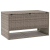 Skrzynka na poduszki ogrodowe Szara 100x55x55,5 cm Polirattan