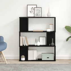 Regał biblioteczny Czarny Dąb 80x24x96 cm Drewno klejone