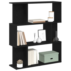 Regał biblioteczny Czarny Dąb 80x24x96 cm Drewno klejone
