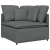 Sofa modułowa z poduszkami Tkanina Ciemnoszara