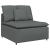 Sofa modułowa z poduszkami Tkanina Ciemnoszara