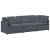 Sofa modułowa z poduszkami aksamitna ciemnoszara