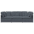 Sofa modułowa z poduszkami aksamitna ciemnoszara