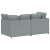 Sofa modułowa z poduszkami Tkanina jasnoszara