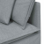 Sofa modułowa z poduszkami Tkanina jasnoszara