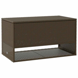 Skrzynka na poduszki ogrodowe Brązowa 100x55x55,5 cm Polirattan