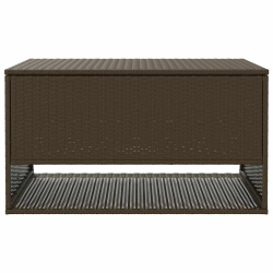 Skrzynka na poduszki ogrodowe Brązowa 100x55x55,5 cm Polirattan