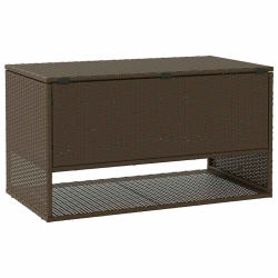Skrzynka na poduszki ogrodowe Brązowa 100x55x55,5 cm Polirattan