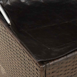 Skrzynka na poduszki ogrodowe Brązowa 100x55x55,5 cm Polirattan