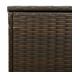 Skrzynka na poduszki ogrodowe Brązowa 100x55x55,5 cm Polirattan