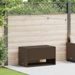 Skrzynka na poduszki ogrodowe Brązowa 100x55x55,5 cm Polirattan
