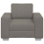 Sofa Fotel Jasnoszary 59 cm Tkanina sztruksowa