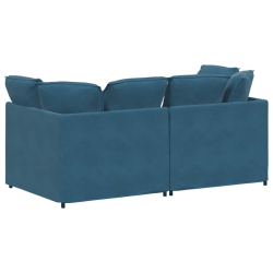 Sofa modułowa z poduszkami Velvet Blue