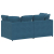Sofa modułowa z poduszkami Velvet Blue