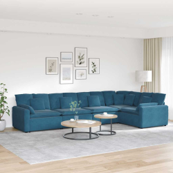 Sofa modułowa z poduszkami Velvet Blue