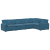 Sofa modułowa z poduszkami Velvet Blue