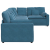 Sofa modułowa z poduszkami Velvet Blue