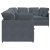 Sofa modułowa z poduszkami aksamitna ciemnoszara