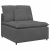 Sofa modułowa z poduszkami Tkanina sztruksowa Ciemnoszara