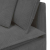 Sofa modułowa z poduszkami Tkanina sztruksowa Ciemnoszara