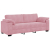 Sofa 3-osobowa, różowa, 178 cm, aksamit