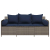 3-osobowa sofa ogrodowa z poduszkami, szara, polirattan