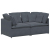 Sofa modułowa z poduszkami aksamitna ciemnoszara